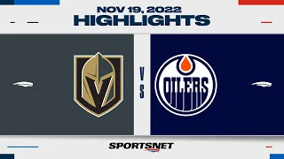 NHL Highlights | Golden Knights vs. Oilers - November 19, 2022