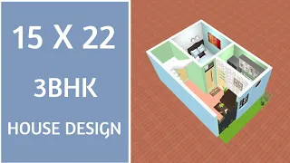 15 X 22 House Plan ll 36 Gaj ll 330 Sqft House Design ll 15 X 22 Ghar Ka Naksha