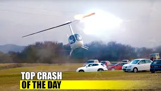 Helicopter Hits Power Line