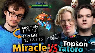 MIRACLE owns YATORO and TOPSON with this Late Game CARRY dota 2