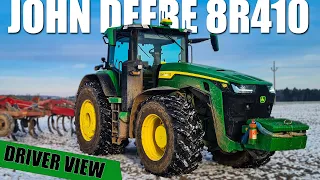 John Deere 8R410 & Horsch Tiger 5AS | GoPro/driver view