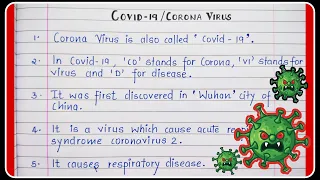Ten lines Essay on Corona virus - covid 19 in English | Corona virus Essay writing
