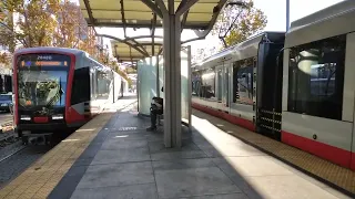 SF Muni 2-Car Siemens S200 LRV4 Trains 2079+2038, 2048+2030 on Route N Judah