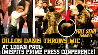 DILLON DANIS THROWS MIC AT LOGAN PAUL (MISFITS BOXING PRESS CONFERENCE)