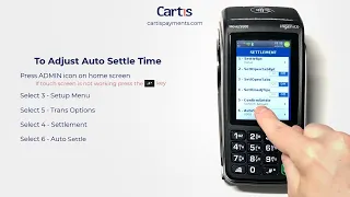 How To Adjust Auto Settlement Time on an Ingenico Desk 5000 or Move 5000 Credit Card Terminal