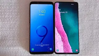 Samsung Galaxy S10 versus Samsung Galaxy S9 size comparison