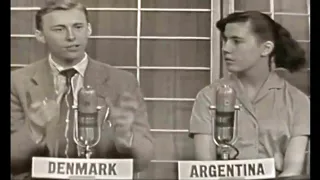 1958 High school exchange students -  Morocco, France, Argentina, Denmark. Subject: Nationalism