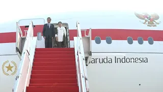 Keberangkatan Presiden Jokowi dan Ibu Iriana ke RRT, Bandara Soekarno-Hatta, 16 Oktober 2023