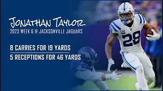 Jonathon Taylor Every Run and Catch @ Jacksonville Jaguars | 2023 Week 6 | Fantasy Football Film