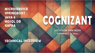 SELECTED? | COGNIZANT | Java microservice spring boot real time interview | Real time interview