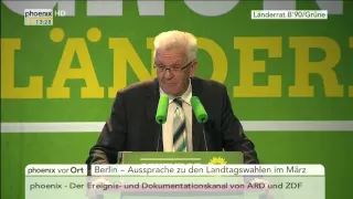 B'90/Grünen Länderrat: Rede von Winfried Kretschmann am 09.04.2016