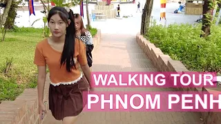 Relaxing Walking Tour In Phnom Penh - Street Scene, Enjoying & More - Cambodia Tourism 2023