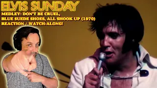 ELVIS SUNDAY! MEDLEY: DON’T BE CRUEL/BLUE SUEDE SHOES/ ALL SHOOK UP (1970) REACTION / WATCH ALONG!