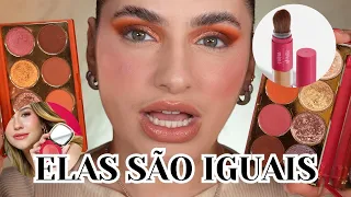 TESTEI MAIS LANÇAMENTOS DE NIINA SECRETS - pó pincel + blush marmorizado 02