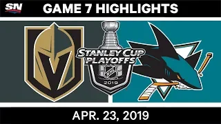 NHL Highlights | Golden Knights vs. Sharks, Game 7 - April 23, 2019