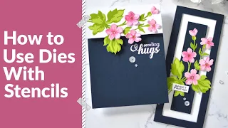 2 BEAUTIFUL Floral Cards Using Layering Stencils & Dies! | Take 2 With Therese