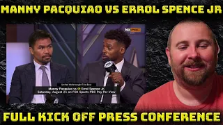 MANNY PACQUIAO VS ERROL SPENCE JR - FULL KICK OFF PRESS CONFERENCE VIDEO REACTION!