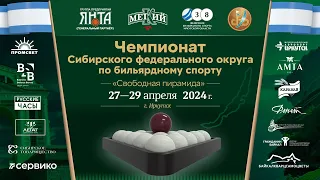 Чемпионат СФО по бильярду Циценко И-Сидаренко Е. Свободная пирамида.