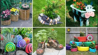 DIY garden decor from recycled materials 🍀 120+ Ideas for a garden of tires, plastic bottles, wood