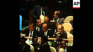 SYND 25 9 74 SOVIET FOREIGN MINISTER GROMYKO SPEAKING AT UN GENERAL ASSEMBLY