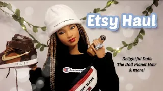 Barbie ETSY Shop Haul! Realistic Clothes & Accessories + Gift from @DelightfulDolls !!