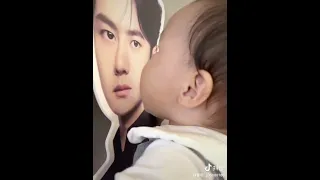 A baby calling Yibo baba and kissing him 😭💚