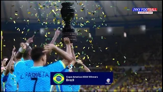 PES - Brazil vs Colombia Final 2024 - Copa America Full Match All Goals - eFootball Gameplay PC HD