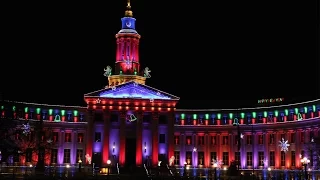 Pretty building lights in Denver