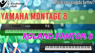 Roland Fantom 8 vs Yamaha Montage 8: Sounds vs Sounds Comparison!!