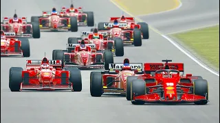 Ferrari F1 2020 vs Ferrari F1 1995/96/97 at Jerez