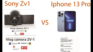 Camera comparison between iPhone 13 Pro vs Sony ZV-1