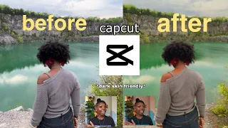 how to color grade on iPhone for beginners w/ CAPCUT *darkskin friendly*