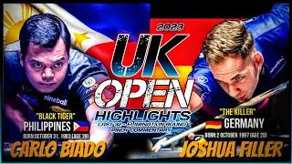 Carlo Biado vs Joshua Filler: UK 9-ball Open 2023 Highlights | PINOY COMMENTARY | ELIMINATION ROUND