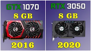 GeForce GTX 1070 vs GeForce RTX 3050. Test 10 game in 1440p