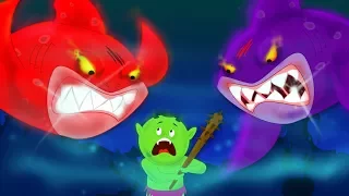 Scary Flying Sharks | Shark Song | Scary Nursery Rhymes | Videos For Kids