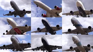 18/07/17 London Heathrow Airport | Final Approach of Various Airliners at LHR RWY27L