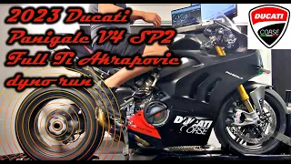 2023 Ducati Panigale V4SP2 Dyno Test with full Ti Akrapovic exhaust