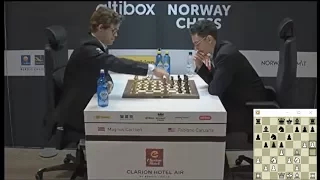 SHOCKING PUSH G5 AND H5 OPENING!!! MAGNUS CARLSEN VS FABIANO CARUANA - BLITZ CHESS 2017 NORWAY