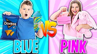 PINK VS BLUE SHOPPING CHALLENGE!! | JKREW