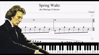 Mariage d'Amour - Style Chopin Spring Waltz - Paul de Senneville (Sheets Tutorial Piano score)