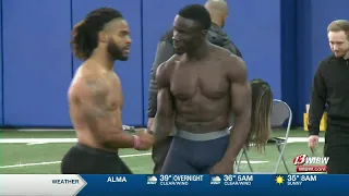 Washburn receivers at pro day