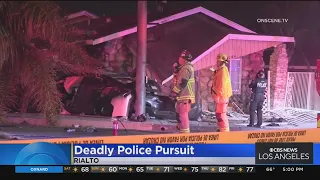 Two killed after pursuit of DUI driver ends when suspect collides with car, home