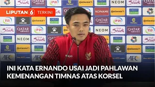 Ini Kata Ernando Usai Jadi Pahlawan Kemenangan Timnas U-23 Atas Korsel | Liputan 6