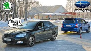 Škoda vs Subaru + AUDI Q7 | Subaru Levorg & Outback | Lexus LX470 | VW Touareg