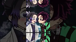 Shinobu y kanao y Tanjiro ojos marrones vercion Demon slayer kimetsu no yaiba