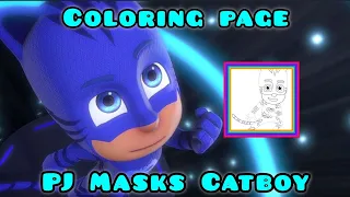 Coloring PJ Masks Catboy (Connor), drawing #coloring #drawing #coloringpages #catboy #masks