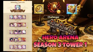 Doing Hero Arena Challenger Tower 1 [Demon Stages] | F2P Hero Arena Part 1/3 | F2P 7DS GRANDCROSS