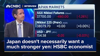 Japan doesn't necessarily want a much stronger yen: HSBC economist