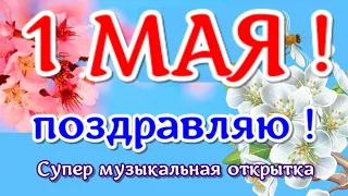 Видео поздравление - открытка с 1 МАЯ ! УРА ПЕРВОМАЙ ! Поздравляю с Первым мая !