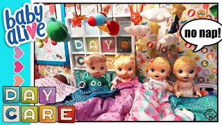 👶Baby Alive Daycare! Another NAPTIME FAIL! 💤 Babies WON'T GO TO SLEEP and jump on the bed!